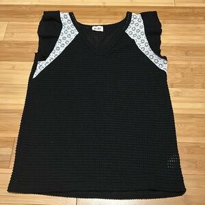 ✔️ Bibi waffle knit top